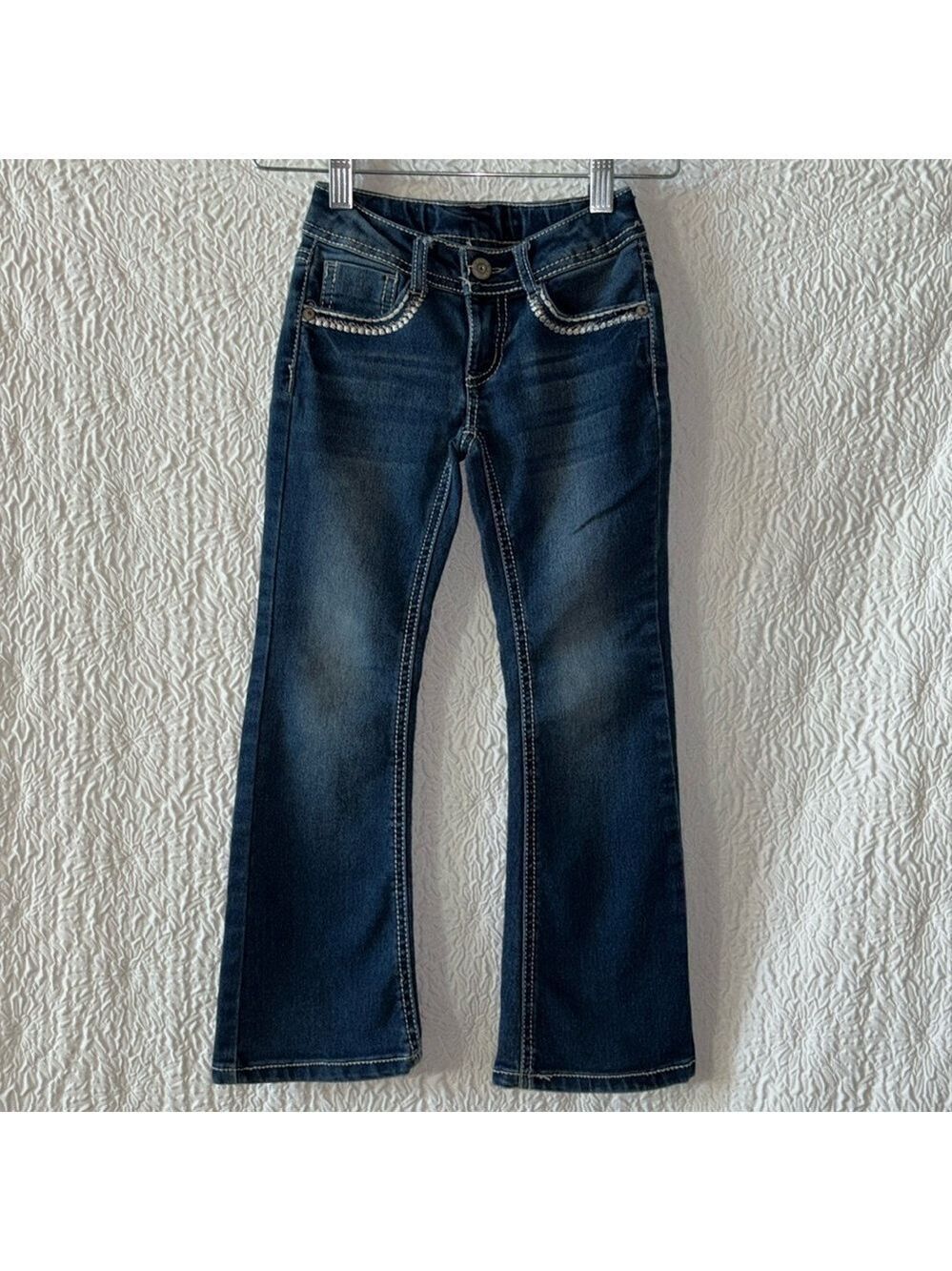 Faded Glory  Embroidered Details Flare Jeans